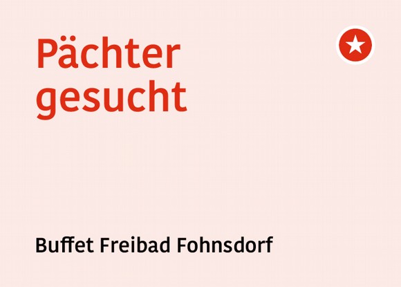 Pächter gesucht: Buffet Freibad Fohnsdorf