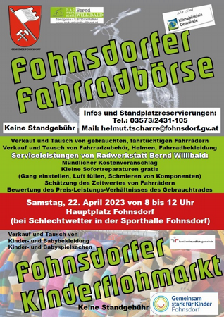 Fohnsdorfer Fahrradbörse und Kinderflohmarkt