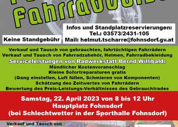 Fohnsdorfer Fahrradbörse und Kinderflohmarkt