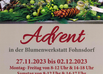 Advent in der Blumenwerkstatt Fohnsdorf