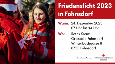 Friedenslicht 2023 in Fohnsdorf
