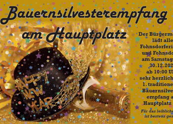 Bauernsilvesterempfang am Hauptplatz