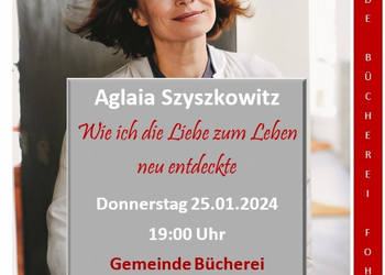 Buchvorstellung mit Aglaia Szyszkowitz in der Gemeindebücherei Fohnsdorf