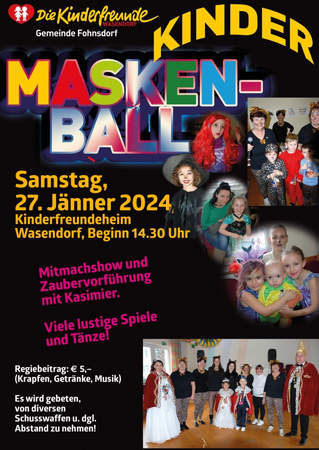 Maskenball der Kinderfreunde Wasendorf