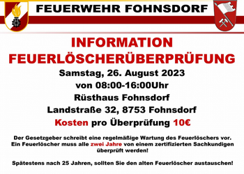 Feuerlöscherüberprüfung