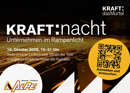 KRAFT:nacht 2026 bei der Zimmerei Tischlerei Alpe