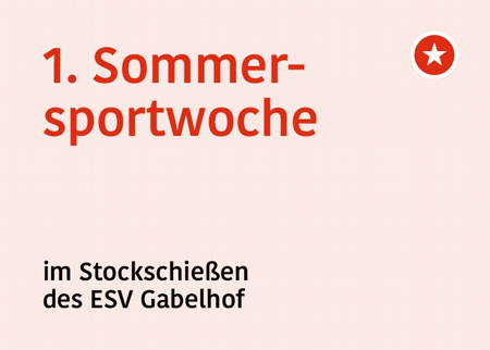 1. Sommersportwoche im Stockschießen