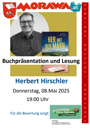 Buchpräsentation und Lesung Herbert Hirschler