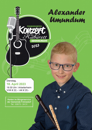 Konzert mit Alexander Umundum, 3. Abokonzert